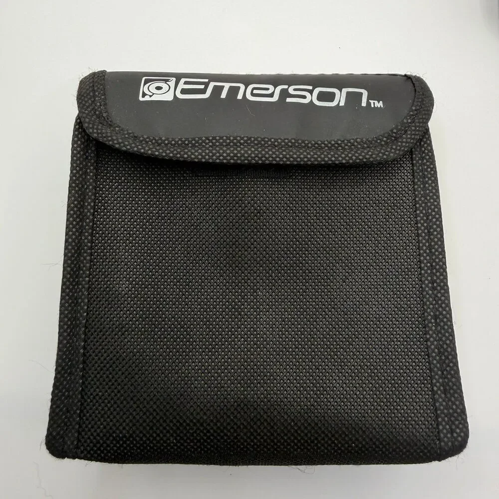 Emerson Gray Black Compact Foldable Lightweight Vision Zoom Binoculars with Case